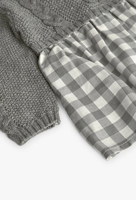 Baby grey check dress