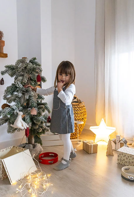 Ensemble bébé en tricot gris