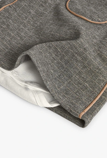 Ensemble bébé en tricot gris