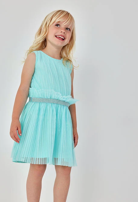 Blue tulle dress