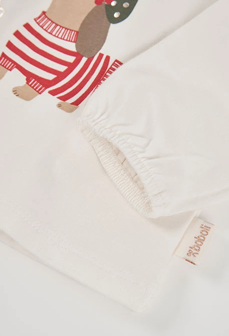 Samarreta de punt nena blanca estampat gosset París
