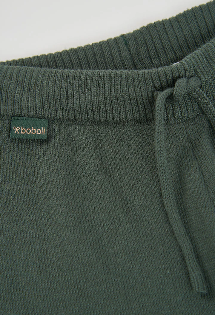 Pantalón verde niña con cordón