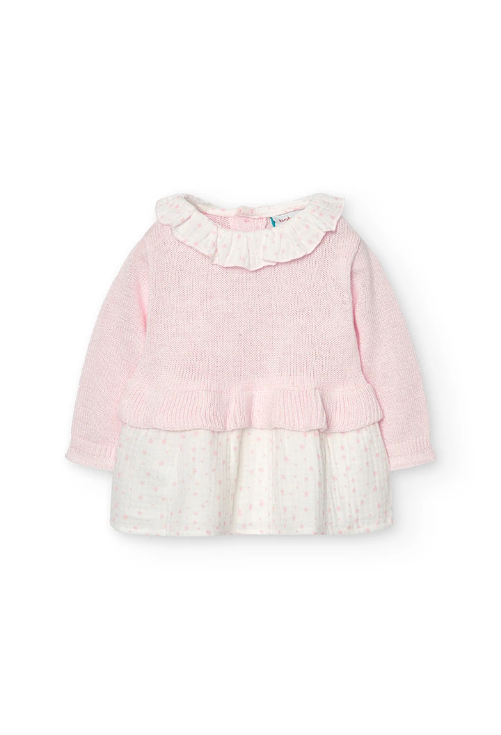 Knitwear dress for baby girl -BCI