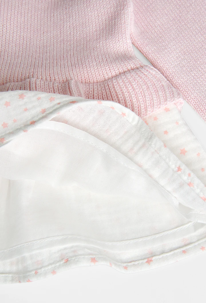 Vestido tricotosa de bebé niña rosa -BCI