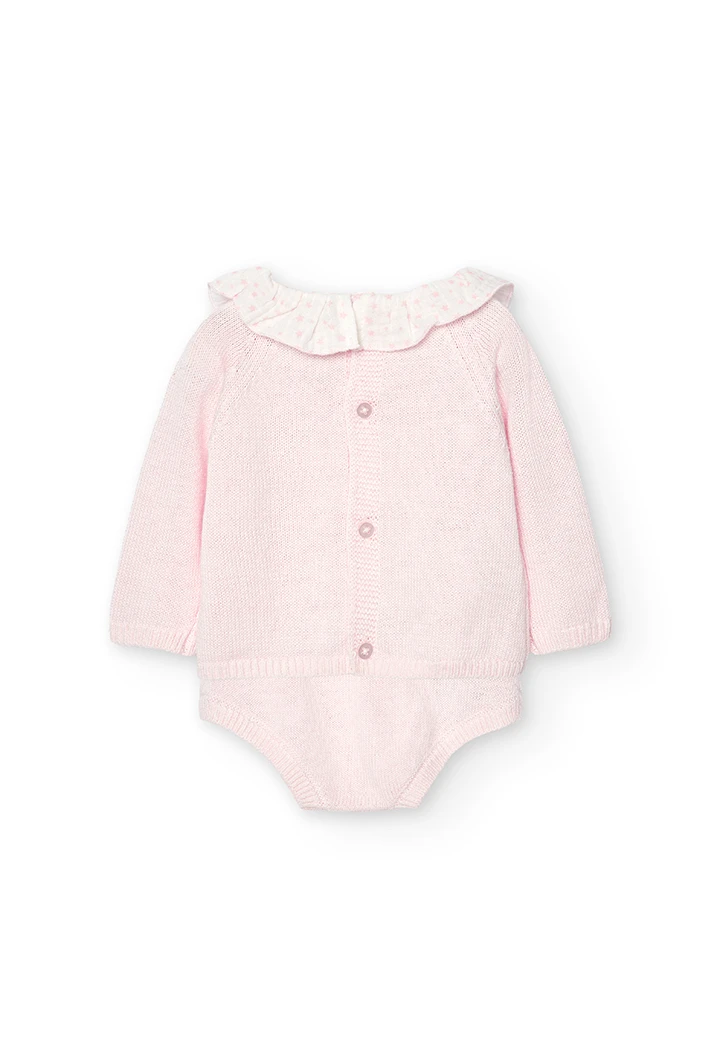 Pack tricotosa de bebé niña rosa-BCI