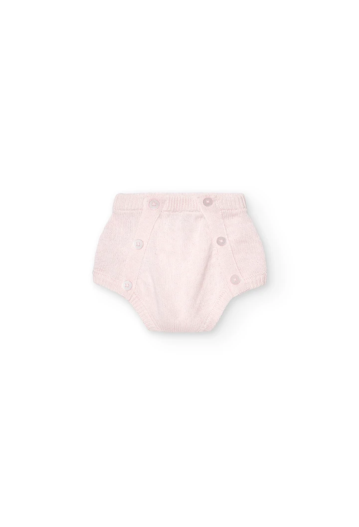 Pack tricotosa de nadó nena color rosa