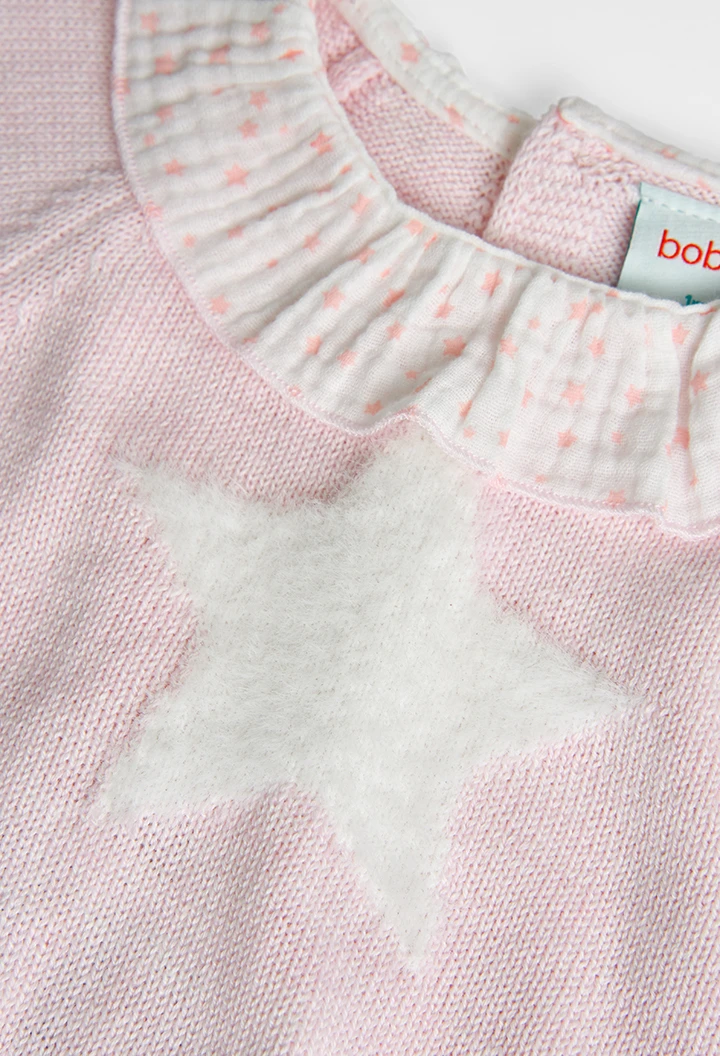 Pack tricotosa de nadó nena color rosa