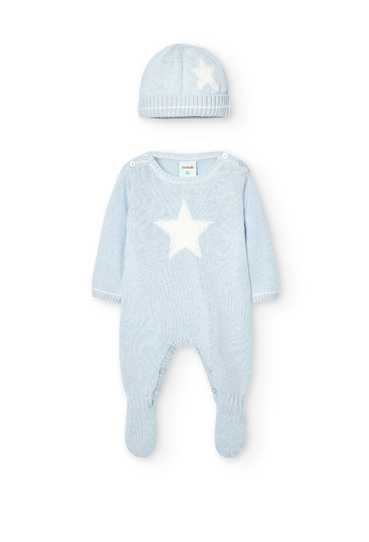 Pack tricotosa de bebé color celeste-BCI