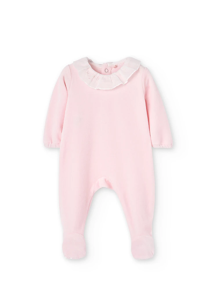 Grenouillere en velours pour bébé fille -BCI