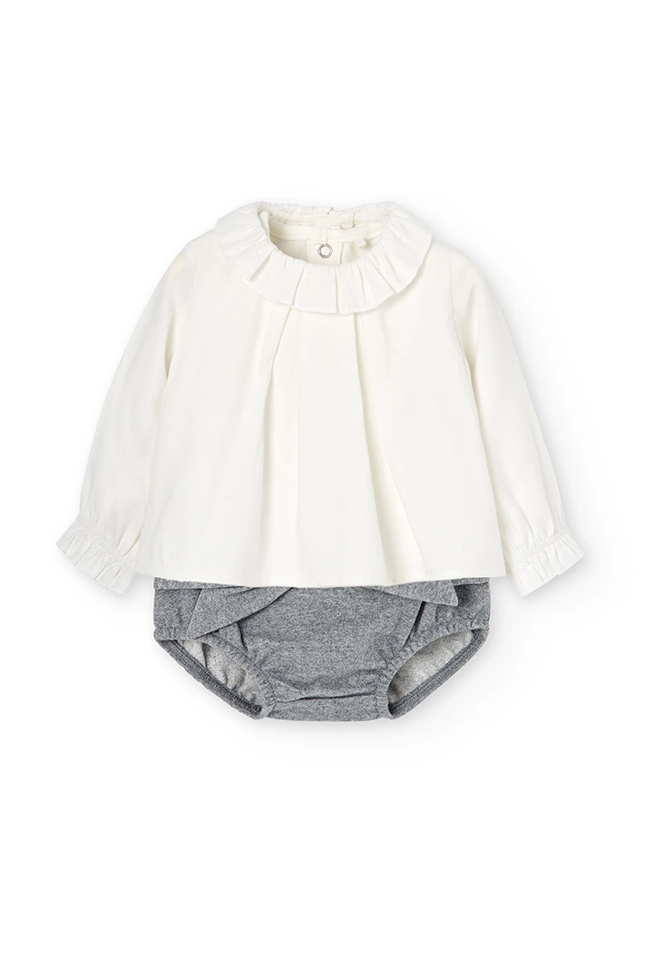 Pack en tricot bi matiere pour bébé -BCI