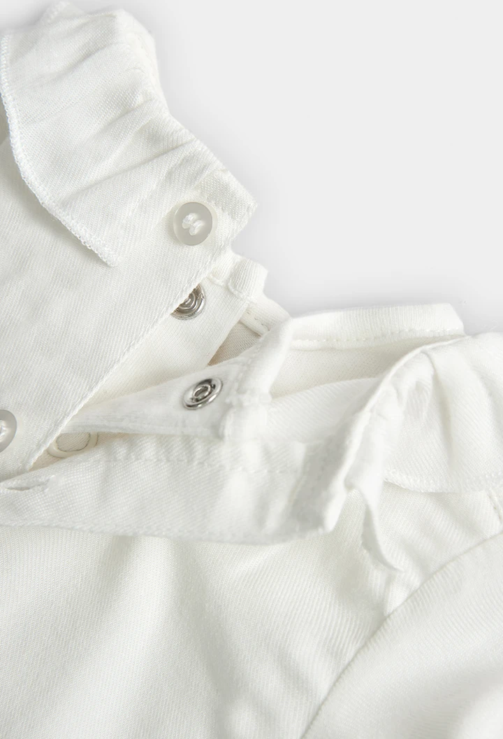 Blouse bi matiere pour bébé fille -BCI