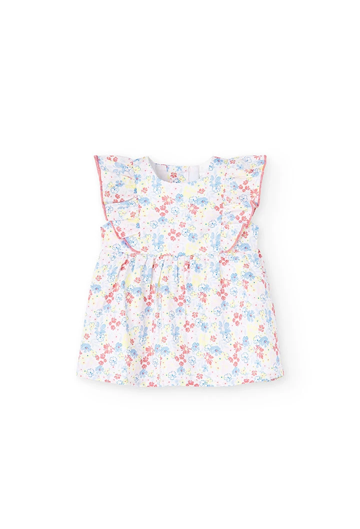 Baby Floral Print Poplin Dress