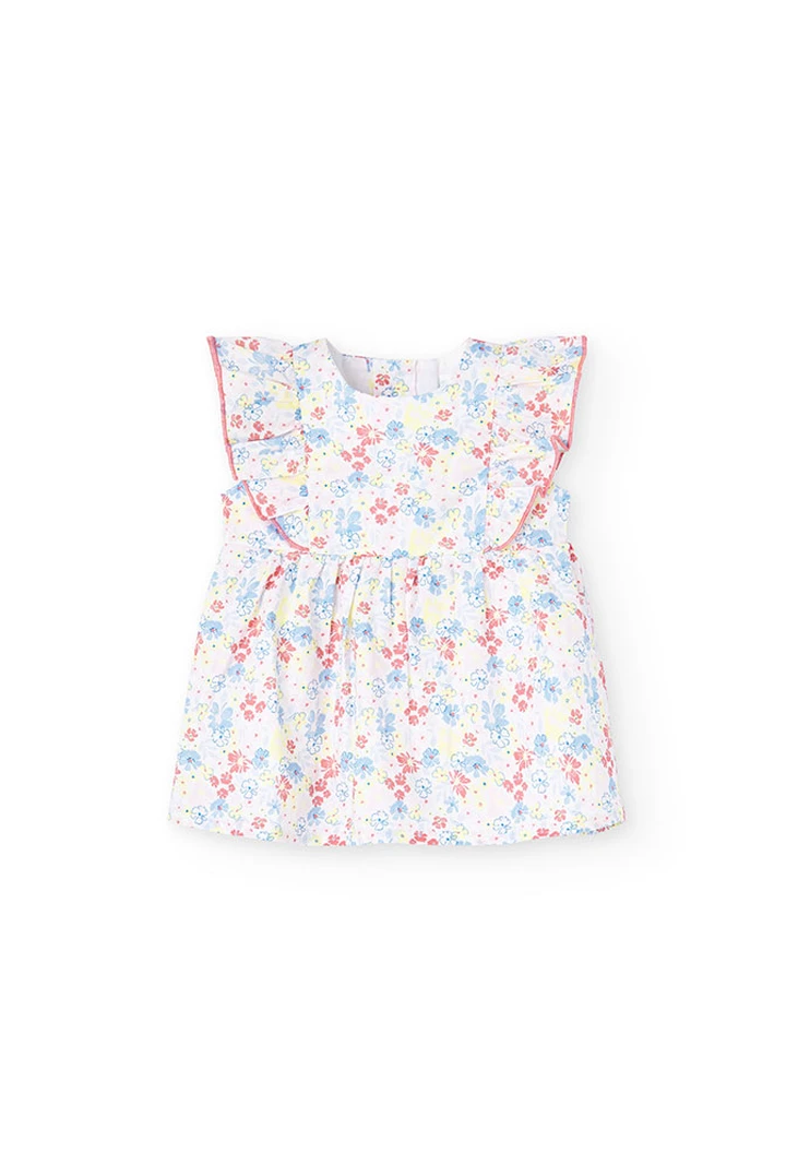 Robe en popeline à imprimé floral pour bébé fille