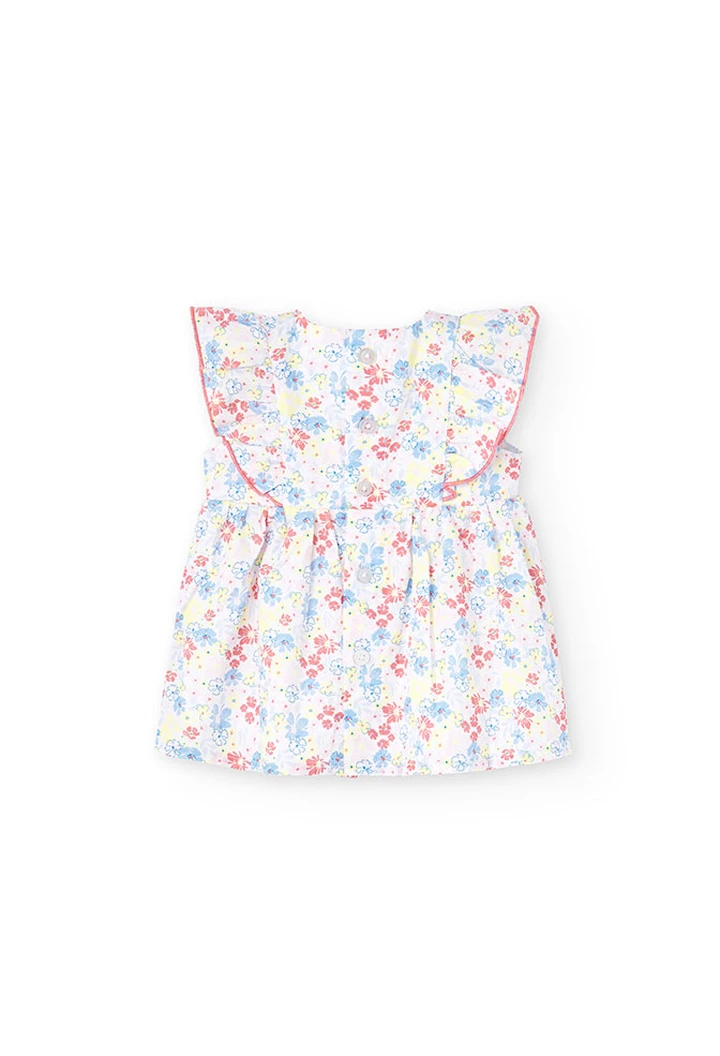 Robe en popeline à imprimé floral pour bébé fille