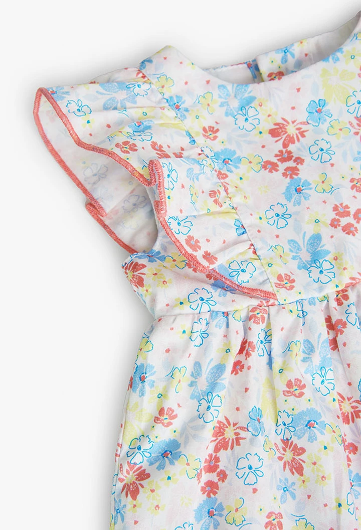 Robe en popeline à imprimé floral pour bébé fille