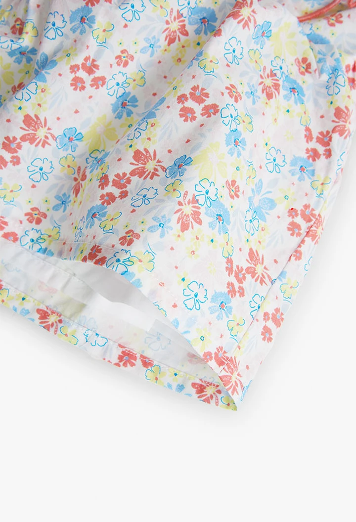 Robe en popeline à imprimé floral pour bébé fille