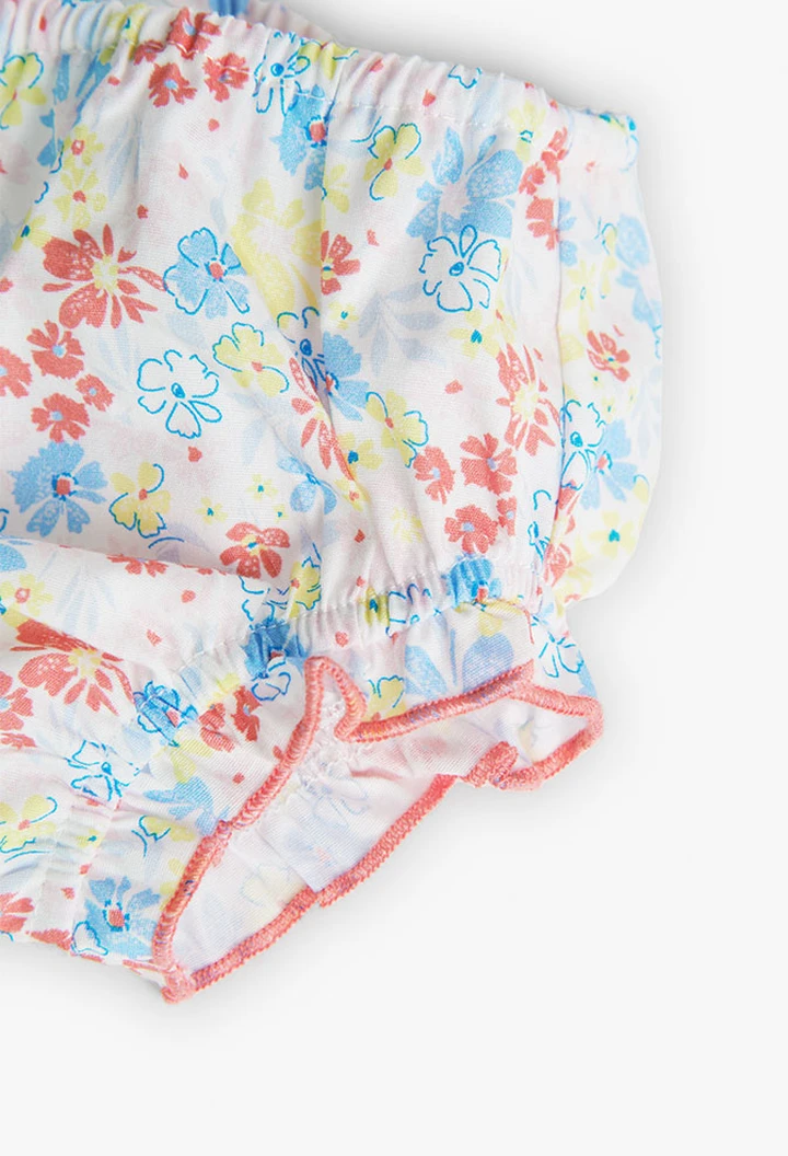 Robe en popeline à imprimé floral pour bébé fille