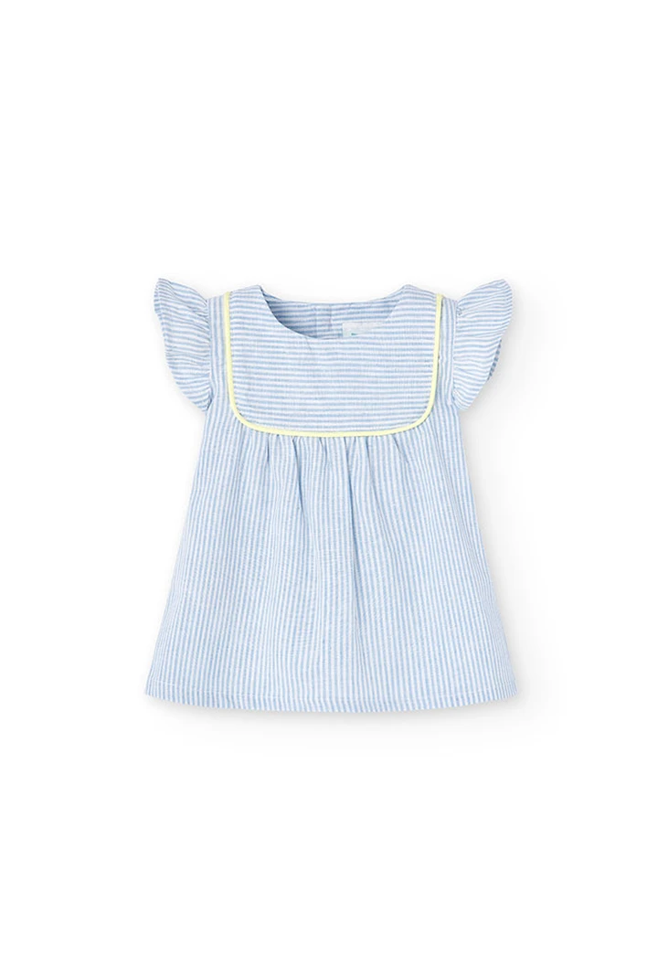 Robe en lin rayée pour bébé