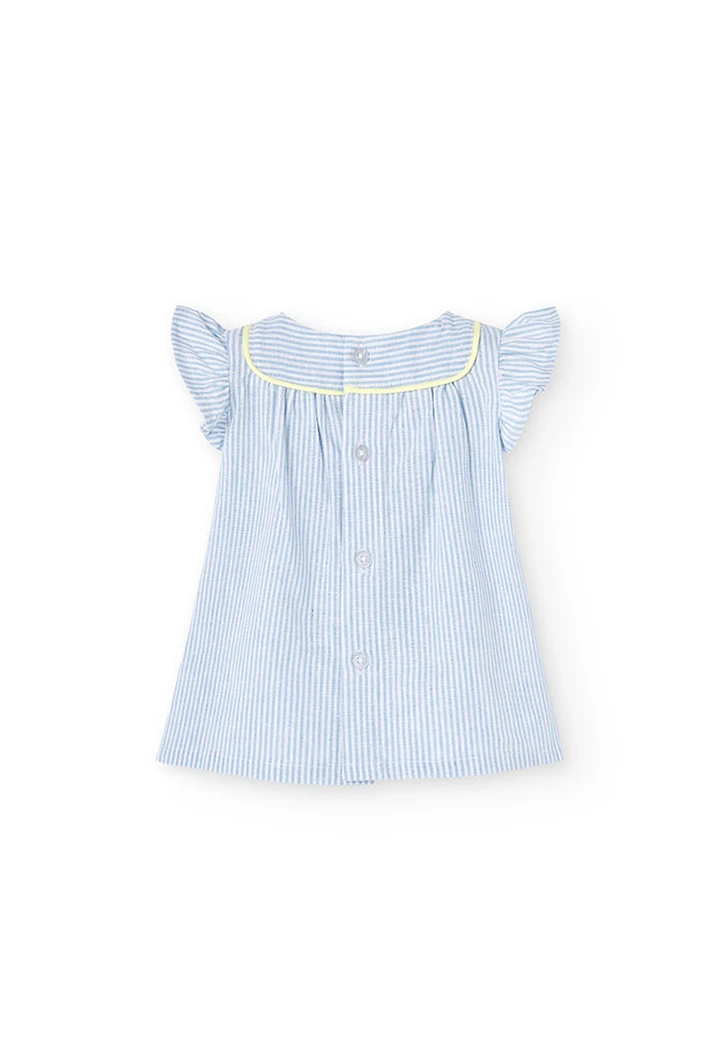 Robe en lin rayée pour bébé