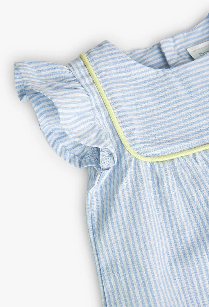 Robe en lin rayée pour bébé