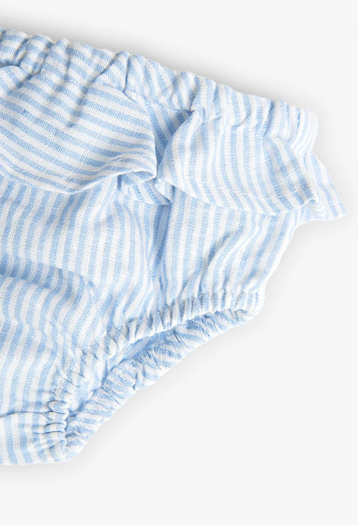 Robe en lin rayée pour bébé