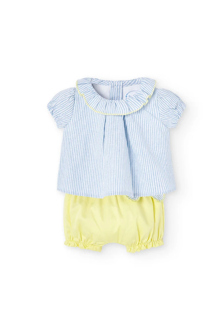 Pack combiné rayé pour bébé fille