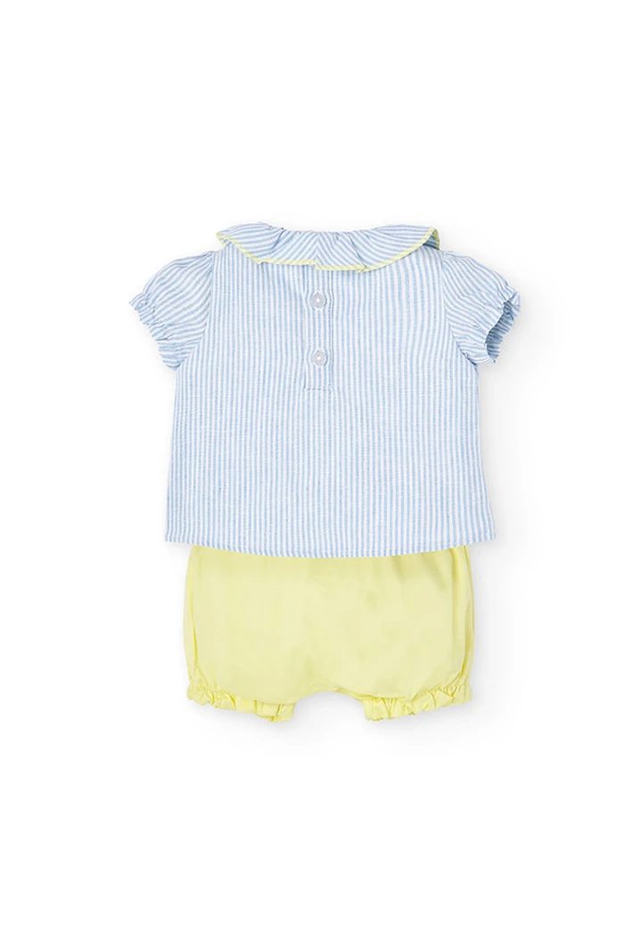 Pack combiné rayé pour bébé fille