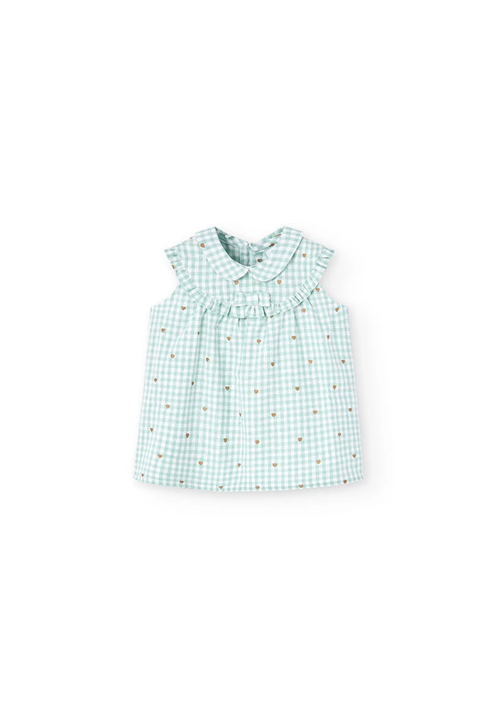 Robe pour bébé en lin à carreaux vichy