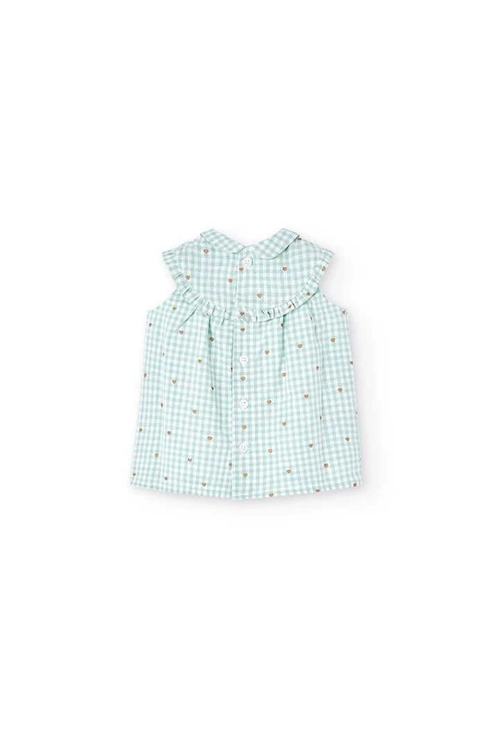 Robe pour bébé en lin à carreaux vichy
