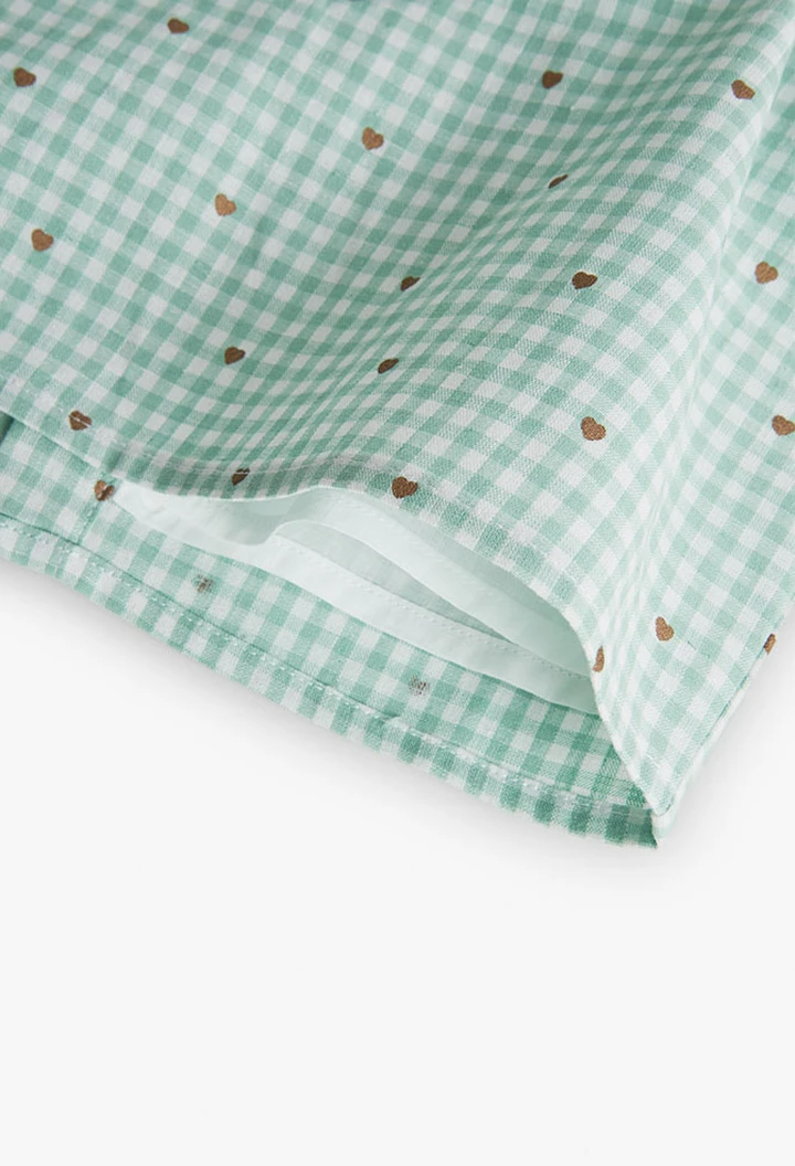 Robe pour bébé en lin à carreaux vichy