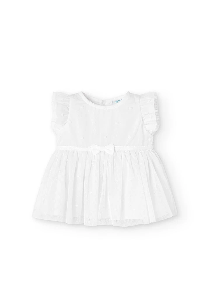 Baby girl\'s heart print tulle dress
