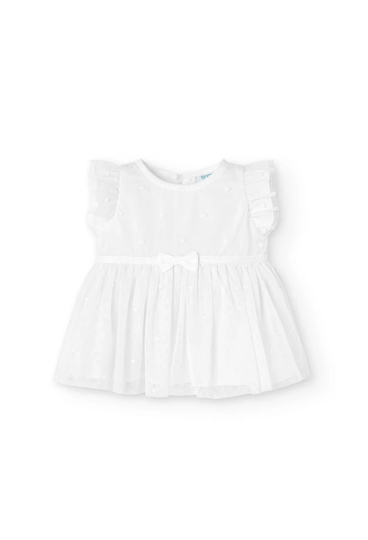 Robe en tulle à motifs de cœurs pour bébé fille