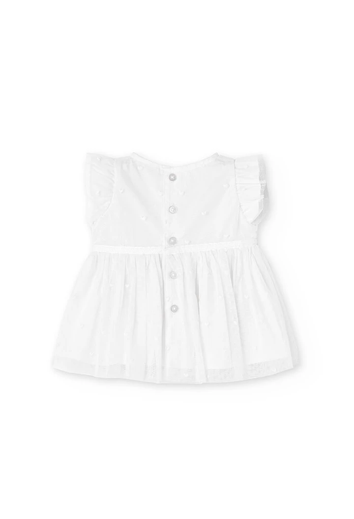 Robe en tulle à motifs de cœurs pour bébé fille