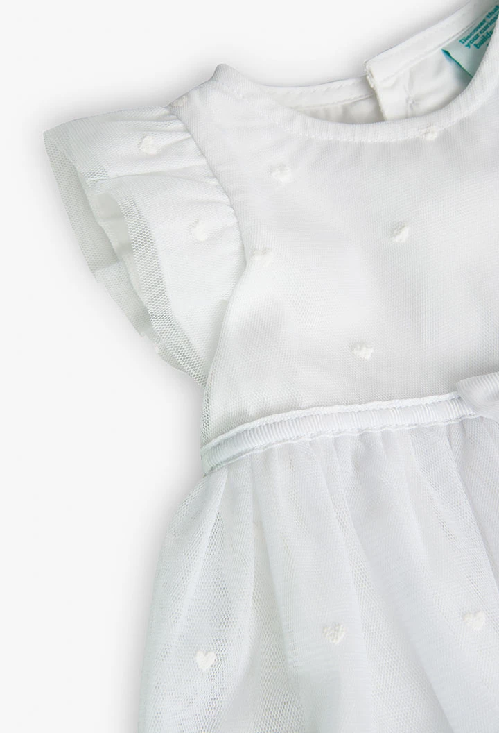 Baby girl\'s heart print tulle dress