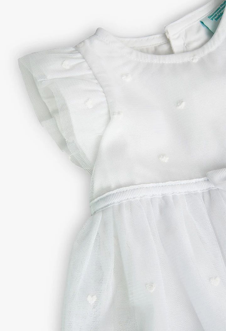 Robe en tulle à motifs de cœurs pour bébé fille