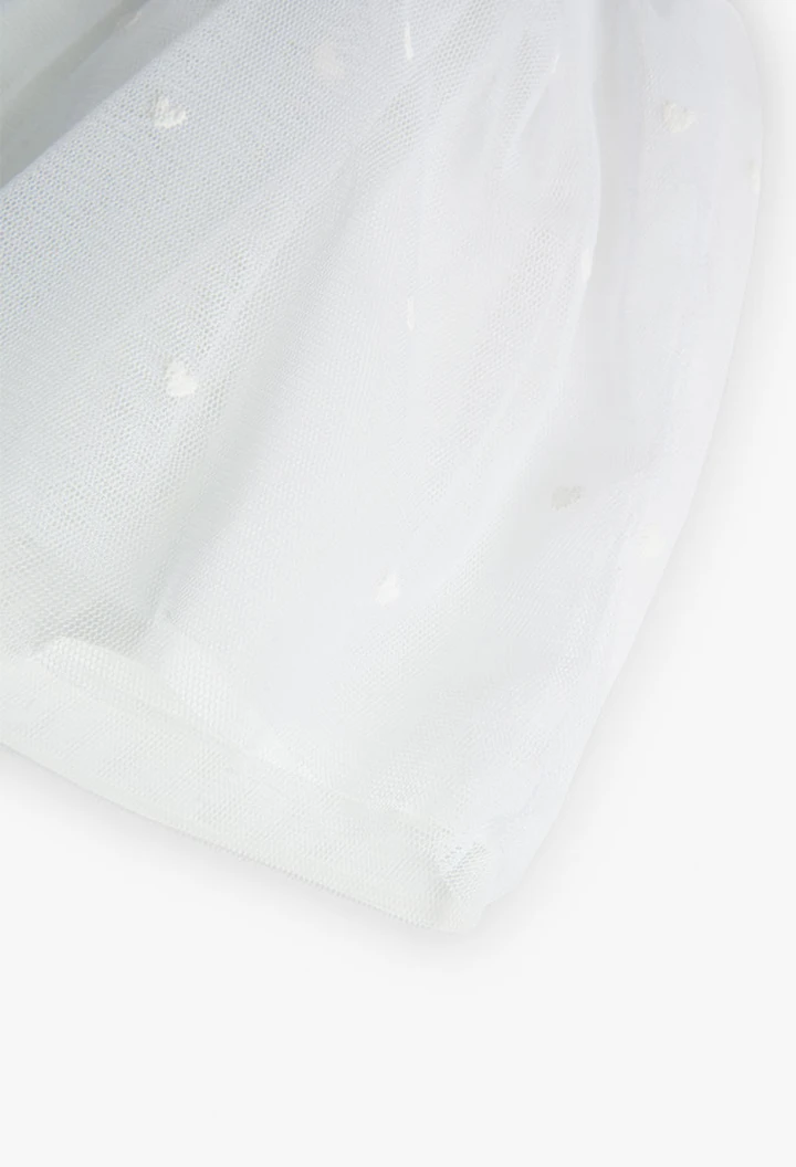 Robe en tulle à motifs de cœurs pour bébé fille