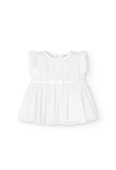 Baby girl's heart print tulle dress