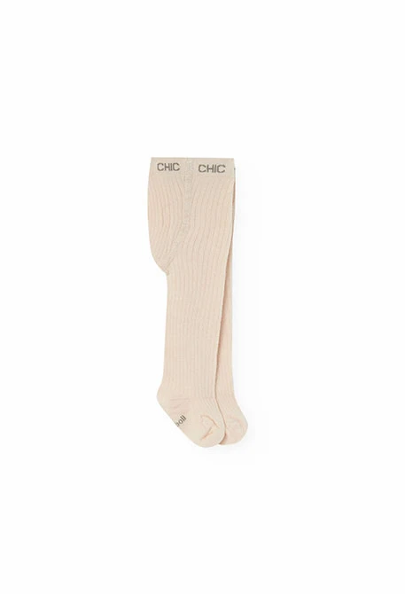 Strumpfhose für Baby-Mädchen in Beige