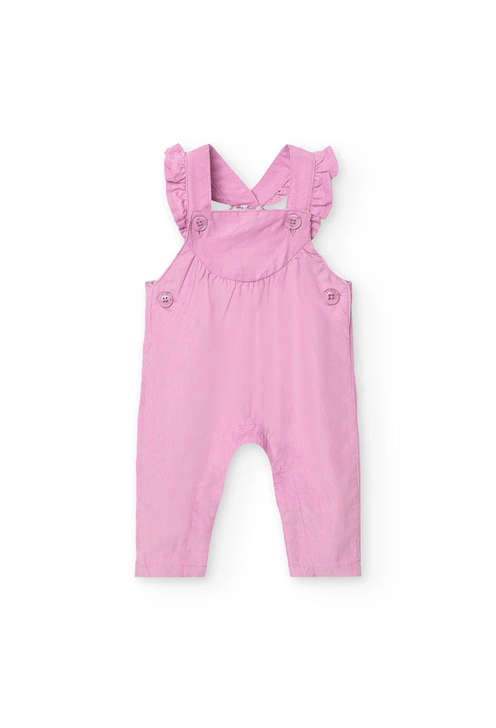 2tlg. Set mit Bluse und Latzhose für Baby-Mädchen in Rosa