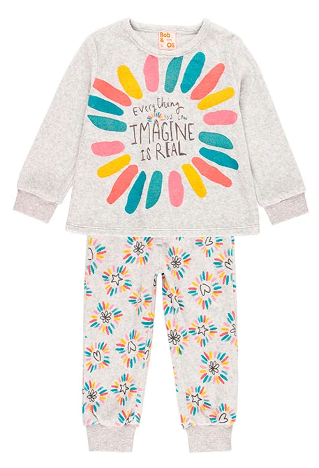 Pyjama en velours pour fille - organique