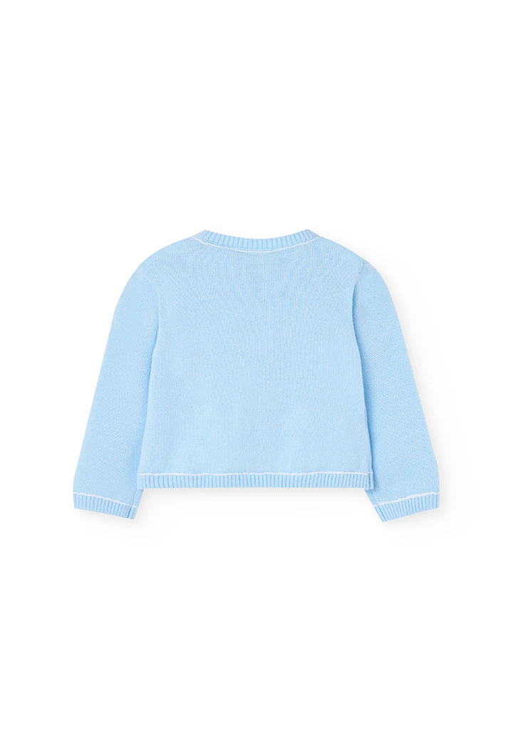 Veste en tricot pour bébé garçon en bleu