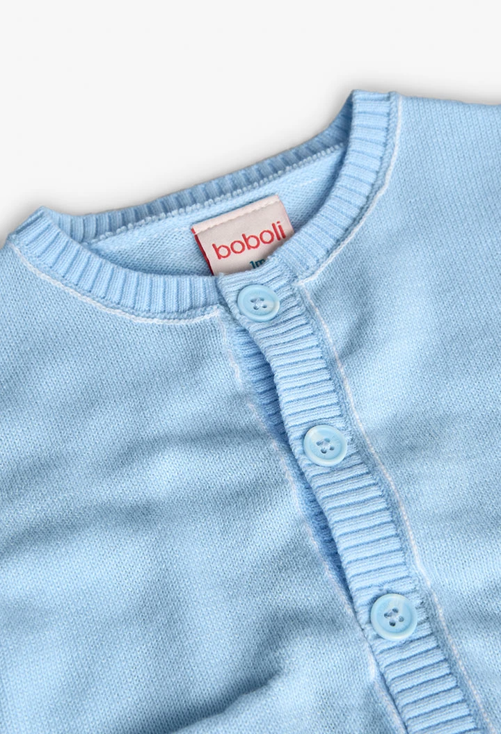 Veste en tricot pour bébé garçon en bleu