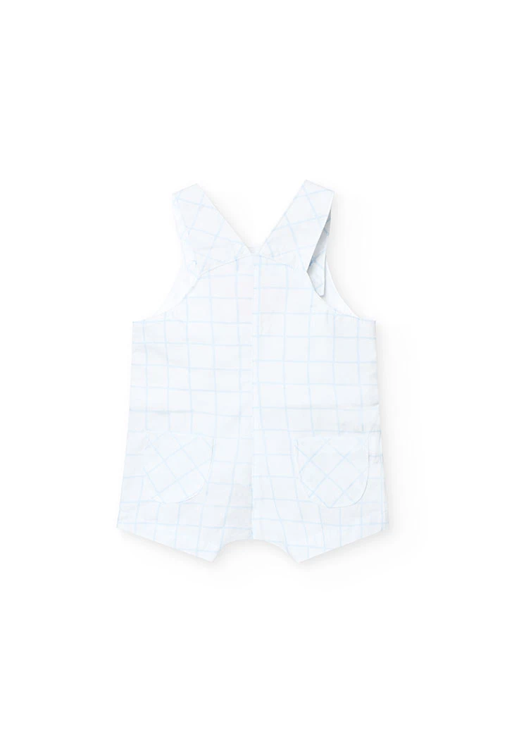 Ensemble pour bébé garçon en tricot de couleur blanche avec motif à carreaux