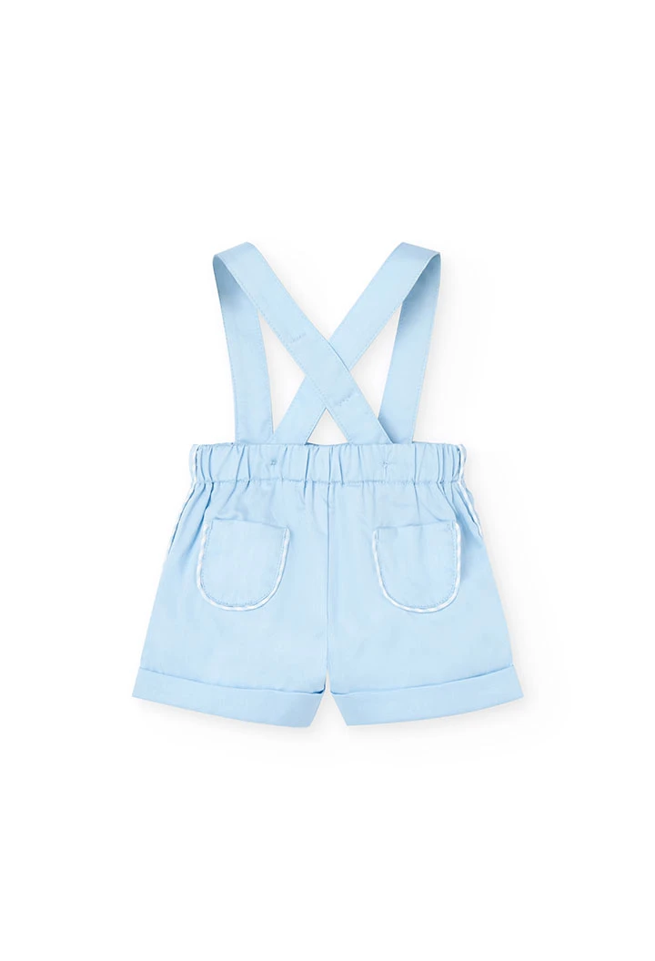 Set di maglietta e pantaloncini in maglia per neonato di colore blu.