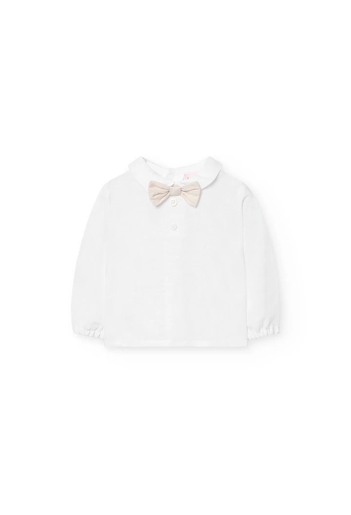 Ensemble en lin tricoté pour bébé garçon couleur beige