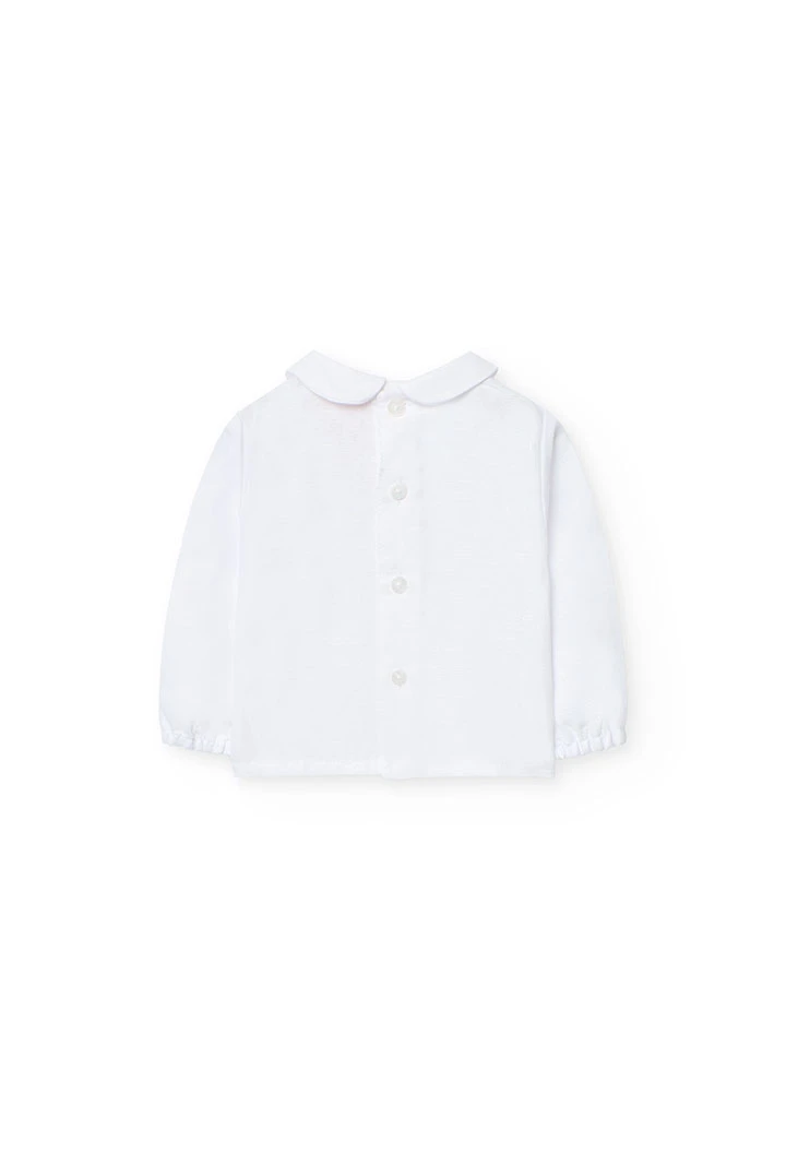 Ensemble en lin tricoté pour bébé garçon couleur beige