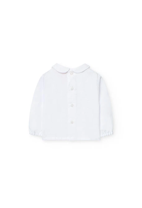Conjunto de linho de malha para bebé menino em cor bege
