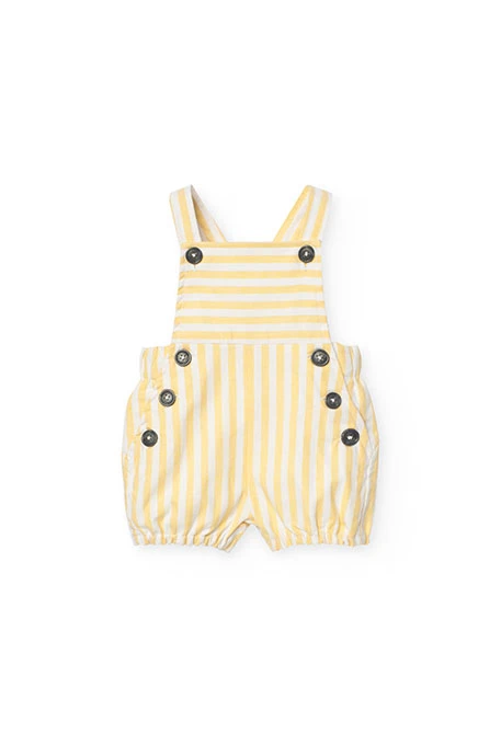 Ensemble en maille pour bébé garçon en jaune et blanc