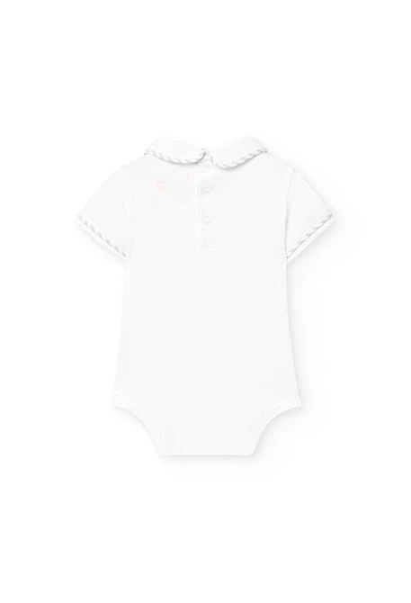 Conjunto combinado de malha para bebé menino com riscas em cinza