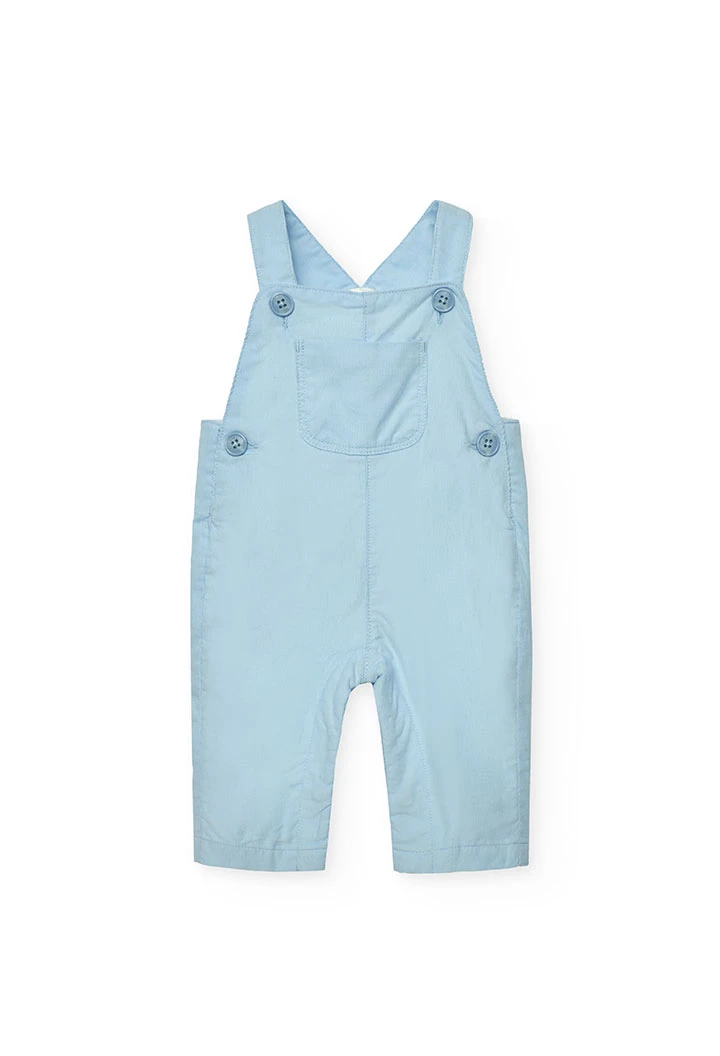 Blue check knit baby set